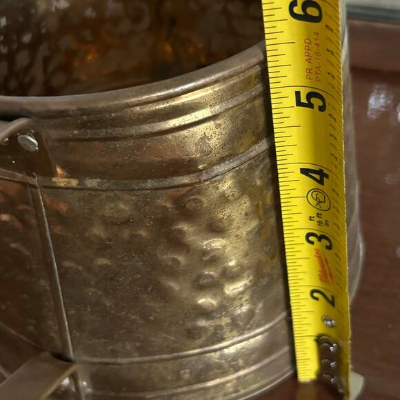 Vintage Hammered Brass Watering Can – 14” Long, Rustic Decor - Picture 12 of 15